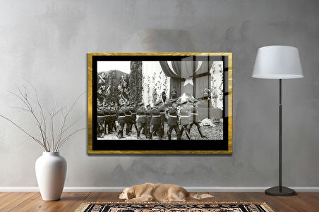 Gazi Mustafa Kemal Atatürk ÖZEL SERİ^# Miyrem  Design Cam Tablo Model: 339