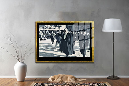 Gazi Mustafa Kemal Atatürk ÖZEL SERİ^# Miyrem  Design Cam Tablo Model: 342