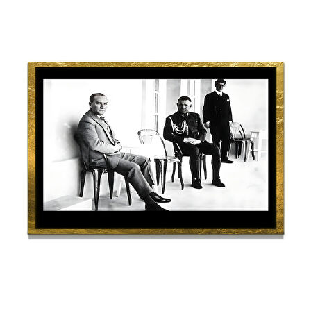 Gazi Mustafa Kemal Atatürk ÖZEL SERİ^# Miyrem  Design Cam Tablo Model: 343