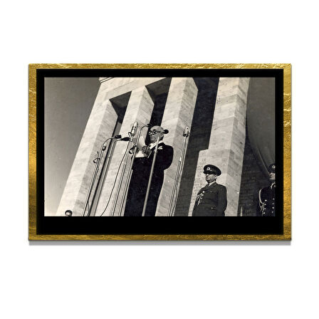 Gazi Mustafa Kemal Atatürk ÖZEL SERİ^# Miyrem  Design Cam Tablo Model: 345