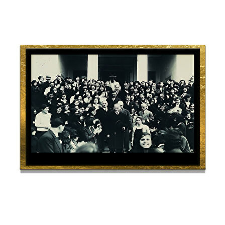 Gazi Mustafa Kemal Atatürk ÖZEL SERİ^# Miyrem  Design Cam Tablo Model: 348