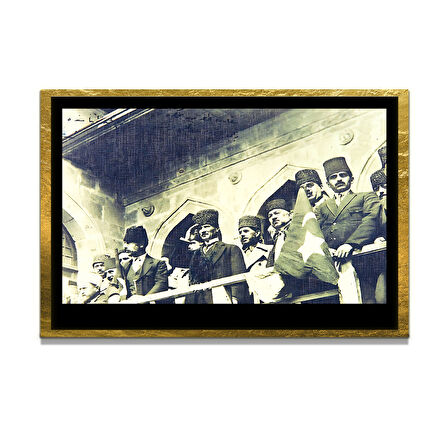 Gazi Mustafa Kemal Atatürk ÖZEL SERİ^# Miyrem  Design Cam Tablo Model: 352