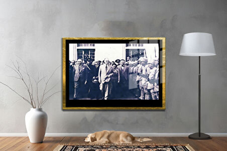 Gazi Mustafa Kemal Atatürk ÖZEL SERİ^# Miyrem  Design Cam Tablo Model: 356