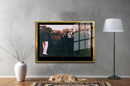 Gazi Mustafa Kemal Atatürk ÖZEL SERİ^# Miyrem  Design Cam Tablo Model: 358