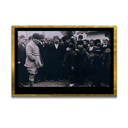 Gazi Mustafa Kemal Atatürk ÖZEL SERİ^# Miyrem  Design Cam Tablo Model: 365