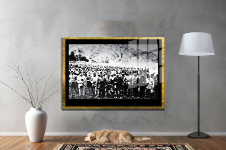 Gazi Mustafa Kemal Atatürk ÖZEL SERİ^# Miyrem  Design Cam Tablo Model: 366