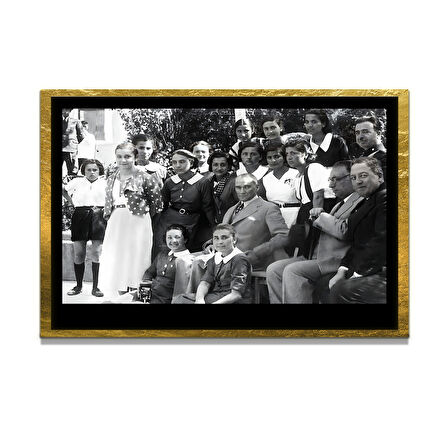 Gazi Mustafa Kemal Atatürk ÖZEL SERİ^# Miyrem  Design Cam Tablo Model: 367