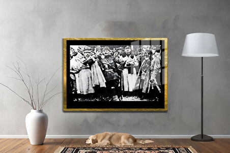 Gazi Mustafa Kemal Atatürk ÖZEL SERİ^# Miyrem  Design Cam Tablo Model: 368