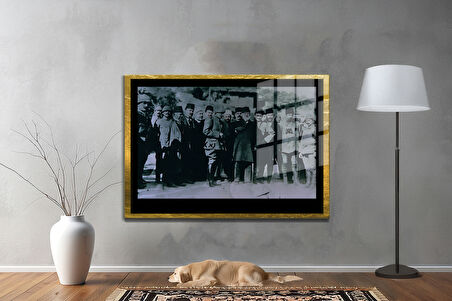 Gazi Mustafa Kemal Atatürk ÖZEL SERİ^# Miyrem  Design Cam Tablo Model: 371