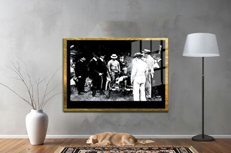 Gazi Mustafa Kemal Atatürk ÖZEL SERİ^# Miyrem  Design Cam Tablo Model: 372