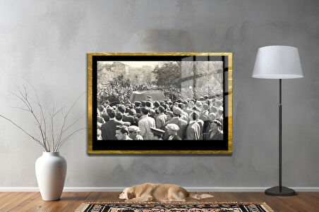 Gazi Mustafa Kemal Atatürk ÖZEL SERİ^# Miyrem  Design Cam Tablo Model: 374