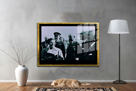 Gazi Mustafa Kemal Atatürk ÖZEL SERİ^# Miyrem  Design Cam Tablo Model: 375