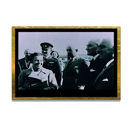 Gazi Mustafa Kemal Atatürk ÖZEL SERİ^# Miyrem  Design Cam Tablo Model: 375