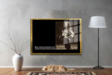 Gazi Mustafa Kemal Atatürk ÖZEL SERİ^# Miyrem  Design Cam Tablo Model: 383