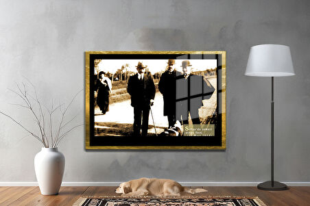 Gazi Mustafa Kemal Atatürk ÖZEL SERİ^# Miyrem  Design Cam Tablo Model: 385