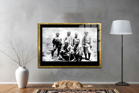 Gazi Mustafa Kemal Atatürk ÖZEL SERİ^# Miyrem  Design Cam Tablo Model: 386