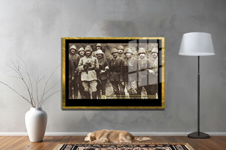 Gazi Mustafa Kemal Atatürk ÖZEL SERİ^# Miyrem  Design Cam Tablo Model: 389