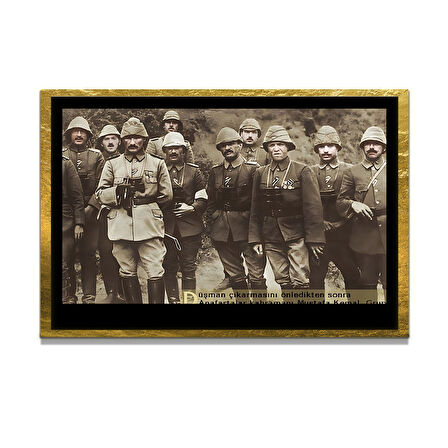 Gazi Mustafa Kemal Atatürk ÖZEL SERİ^# Miyrem  Design Cam Tablo Model: 389