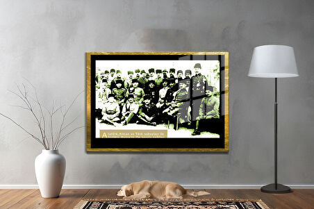 Gazi Mustafa Kemal Atatürk ÖZEL SERİ^# Miyrem  Design Cam Tablo Model: 391