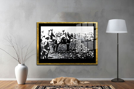 Gazi Mustafa Kemal Atatürk ÖZEL SERİ^# Miyrem  Design Cam Tablo Model: 392