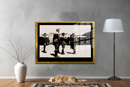 Gazi Mustafa Kemal Atatürk ÖZEL SERİ^# Miyrem  Design Cam Tablo Model: 393