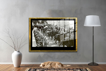 Gazi Mustafa Kemal Atatürk ÖZEL SERİ^# Miyrem  Design Cam Tablo Model: 394