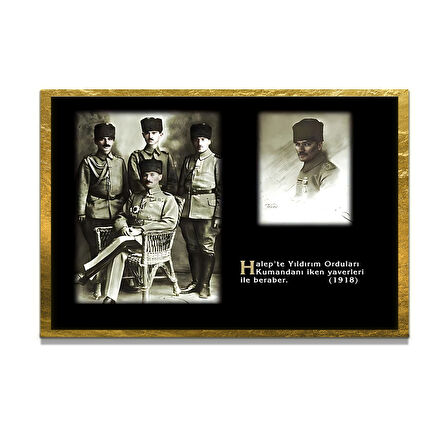 Gazi Mustafa Kemal Atatürk ÖZEL SERİ^# Miyrem  Design Cam Tablo Model: 397