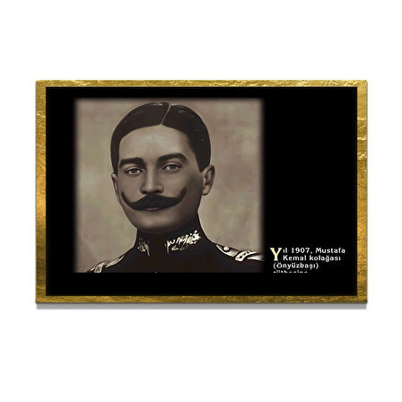 Gazi Mustafa Kemal Atatürk ÖZEL SERİ^# Miyrem  Design Cam Tablo Model: 401