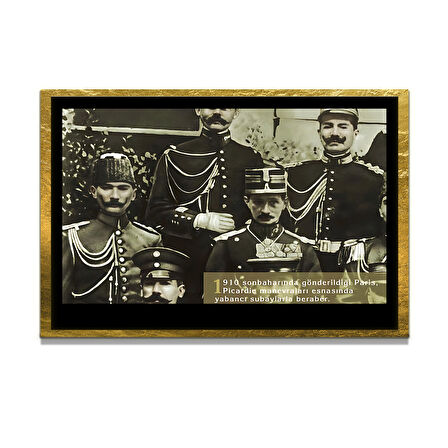 Gazi Mustafa Kemal Atatürk ÖZEL SERİ^# Miyrem  Design Cam Tablo Model: 405