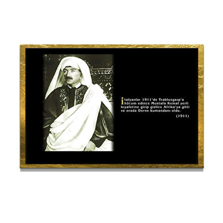 Gazi Mustafa Kemal Atatürk ÖZEL SERİ^# Miyrem  Design Cam Tablo Model: 407