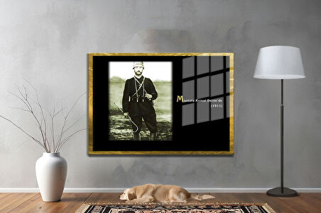 Gazi Mustafa Kemal Atatürk ÖZEL SERİ^# Miyrem  Design Cam Tablo Model: 409