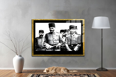 Gazi Mustafa Kemal Atatürk ÖZEL SERİ^# Miyrem  Design Cam Tablo Model: 410