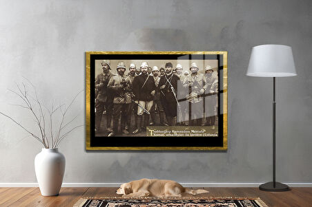 Gazi Mustafa Kemal Atatürk ÖZEL SERİ^# Miyrem  Design Cam Tablo Model: 411