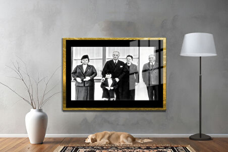 Gazi Mustafa Kemal Atatürk ÖZEL SERİ^# Miyrem  Design Cam Tablo Model: 412