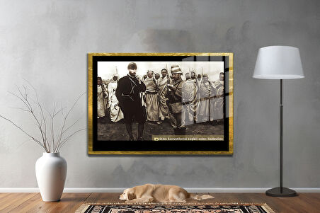 Gazi Mustafa Kemal Atatürk ÖZEL SERİ^# Miyrem  Design Cam Tablo Model: 415