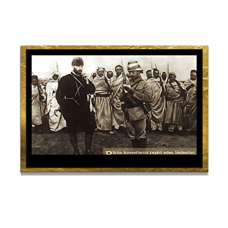 Gazi Mustafa Kemal Atatürk ÖZEL SERİ^# Miyrem  Design Cam Tablo Model: 415
