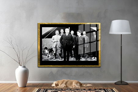 Gazi Mustafa Kemal Atatürk ÖZEL SERİ^# Miyrem  Design Cam Tablo Model: 416