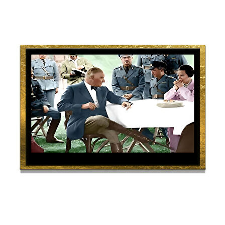 Gazi Mustafa Kemal Atatürk ÖZEL SERİ^# Miyrem  Design Cam Tablo Model: 419
