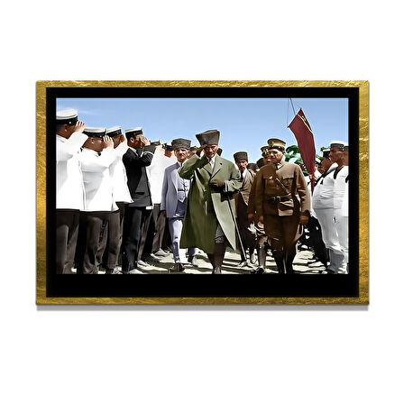 Gazi Mustafa Kemal Atatürk ÖZEL SERİ^# Miyrem  Design Cam Tablo Model: 421