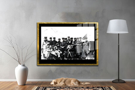 Gazi Mustafa Kemal Atatürk ÖZEL SERİ^# Miyrem  Design Cam Tablo Model: 424