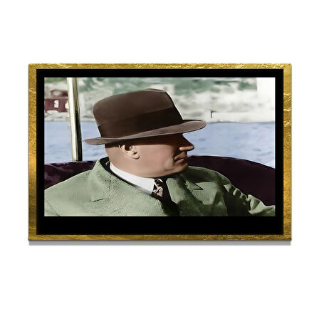 Gazi Mustafa Kemal Atatürk ÖZEL SERİ^# Miyrem  Design Cam Tablo Model: 425