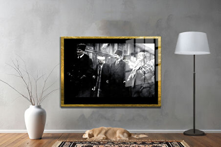 Gazi Mustafa Kemal Atatürk ÖZEL SERİ^# Miyrem  Design Cam Tablo Model: 426