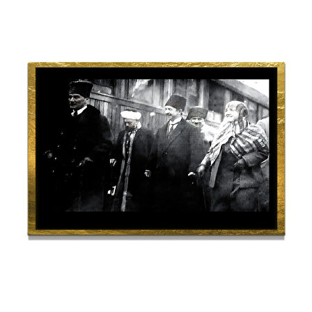 Gazi Mustafa Kemal Atatürk ÖZEL SERİ^# Miyrem  Design Cam Tablo Model: 426