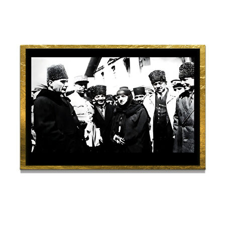 Gazi Mustafa Kemal Atatürk ÖZEL SERİ^# Miyrem  Design Cam Tablo Model: 428