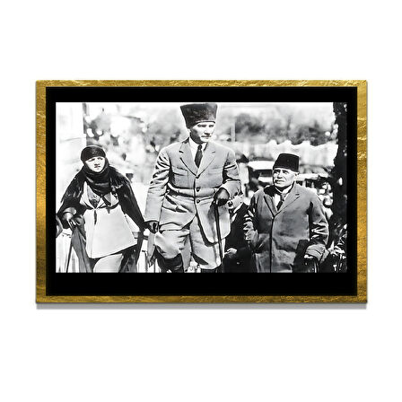 Gazi Mustafa Kemal Atatürk ÖZEL SERİ^# Miyrem  Design Cam Tablo Model: 430