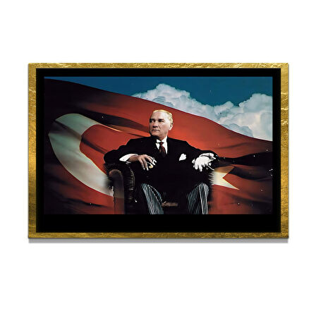 Gazi Mustafa Kemal Atatürk ÖZEL SERİ^# Miyrem  Design Cam Tablo Model: 431