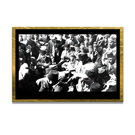 Gazi Mustafa Kemal Atatürk ÖZEL SERİ^# Miyrem  Design Cam Tablo Model: 434