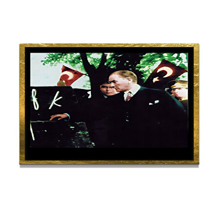 Gazi Mustafa Kemal Atatürk ÖZEL SERİ^# Miyrem  Design Cam Tablo Model: 435