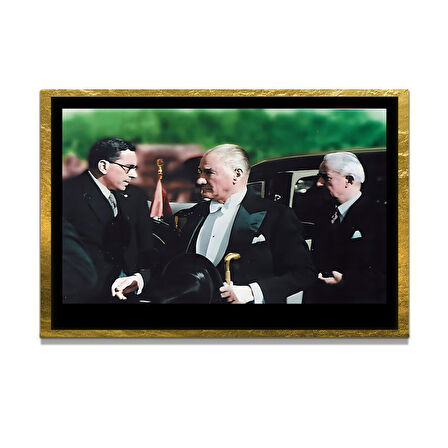 Gazi Mustafa Kemal Atatürk ÖZEL SERİ^# Miyrem  Design Cam Tablo Model: 437