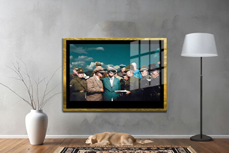 Gazi Mustafa Kemal Atatürk ÖZEL SERİ^# Miyrem  Design Cam Tablo Model: 439